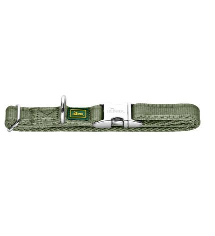 Hunter Groen hondenhalsband voor honden 40-55 cm, stevig en comfortabel hondenaccessoire in groen kleur.
