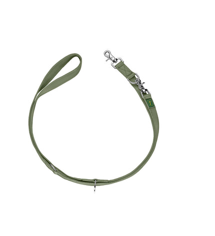 Adjustable Hunter green dog leash, 2 meters long, featuring durable material and secure clasp for walking your pet comfortably.