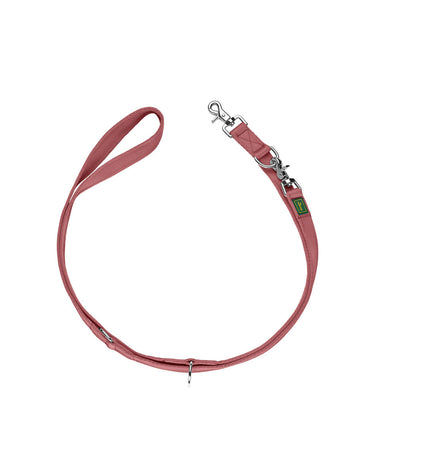 Hunter Rood 2m adjustable dog leash with red nylon strap and metal clasp for secure walking and control of pets.