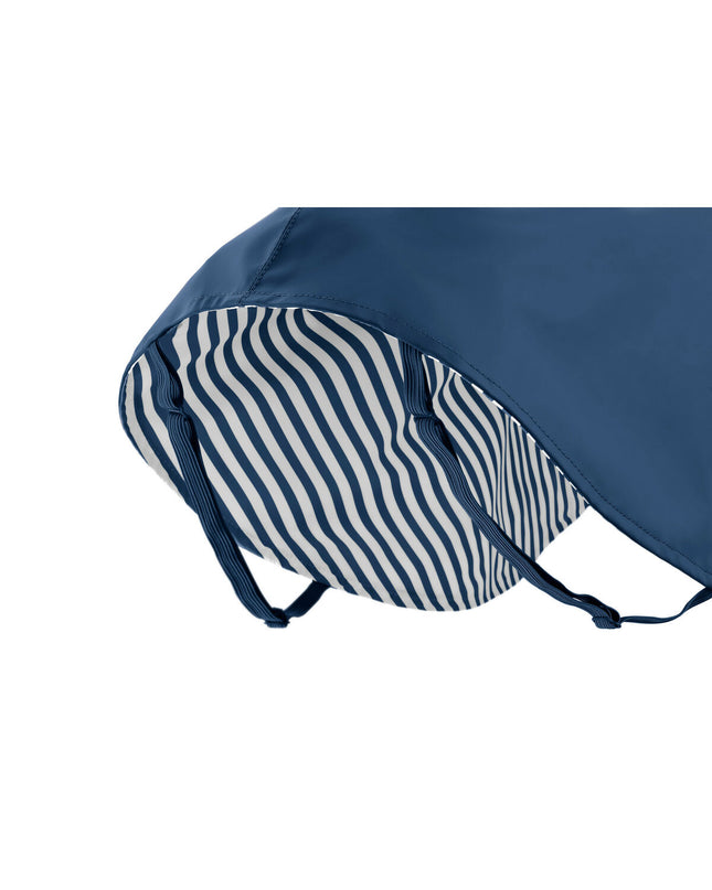 Hunter Milford blue dog coat, 25 cm, shown on a small dog, made of durable material, with a snug fit and stylish design.