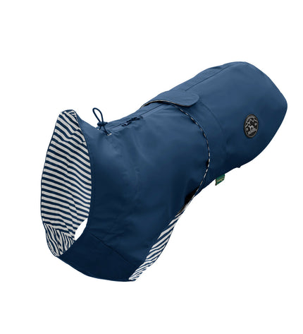 Hunter Milford blue dog raincoat, 45 cm, waterproof hondenjas with adjustable straps, suitable for small to medium dogs.