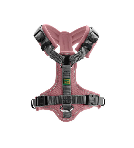 Hunter Maldon Up pink dog harness for small/medium dogs, adjustable, with soft padding and sturdy buckles for comfortable fit.