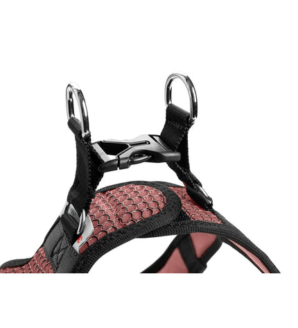 Pink Hunter Comfort dog harness for small dogs, adjustable size 42-48 cm, made of soft, durable materials for comfortable walking.