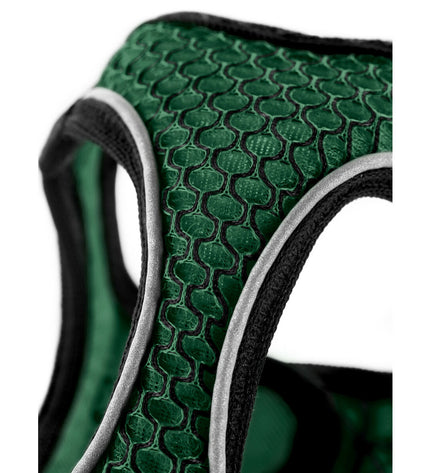 Hunter Comfort dark green dog harness for small dogs, XS/S size, adjustable for 37-42 cm neck, shown in the image.