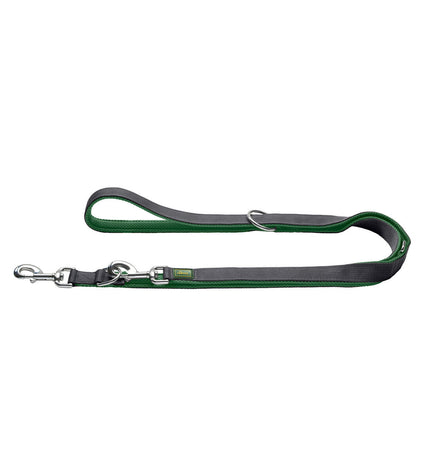 Hunter Maldon dark green 2m adjustable dog leash with sturdy nylon material, suitable for everyday walks with your pet.