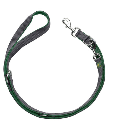 Hunter Maldon dark green 2m adjustable dog leash with sturdy design and comfortable handle, ideal for walking dogs.
