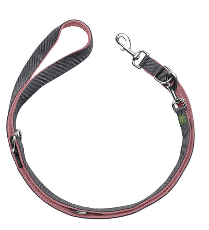 Hunter Maldon roze hondenriem, verstelbare 2-meter leash for dogs, featuring durable fabric and vibrant pink color.