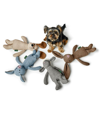Hunter Marle Grijs honden knuffel gemaakt van vilt en gerecycled polyestervezel, schaapvormige hondenspeelgoed.