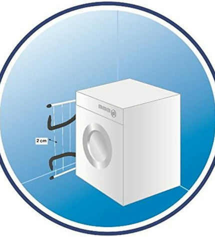 Vileda Express steel clothes drying laundry line in white, suitable for home storage and organization.