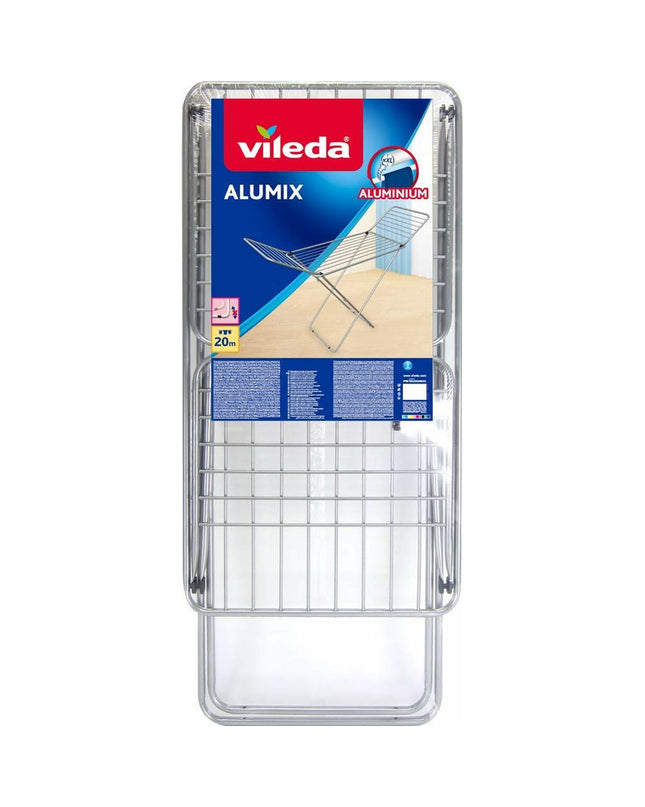 Vileda X-Legs Alumix aluminium clothesline, 20 meters, for household laundry drying and outdoor storage.