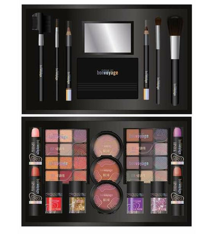 BigBuy Fun Kinder Make-up Set Bon Voyage with toy cosmetic tools, brushes, and accessories in a colorful playset for kids.