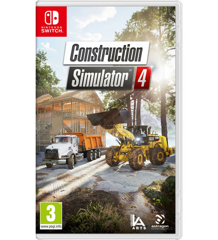 Nintendo Switch Construction Simulator 4 video game by Microids, featuring colorful game cover art for plug-and-play console.