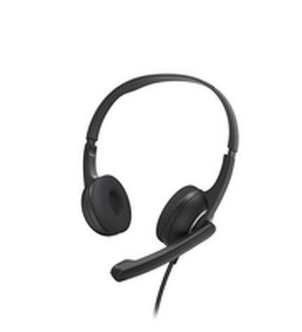 Black Hama gaming headset with microphone, plug-and-play design for game consoles, featuring adjustable headband and cushioned ear cups.