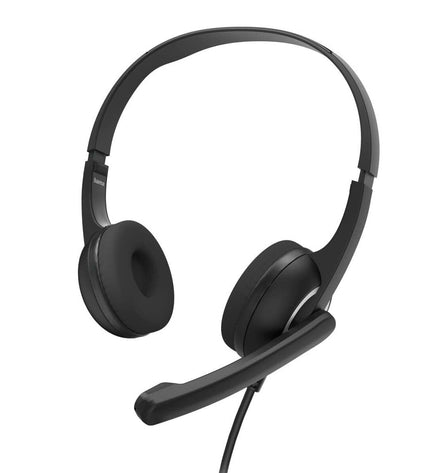 Hama gaming headset with microphone, black electronic headset for plug-and-play consoles, wired gaming accessory.