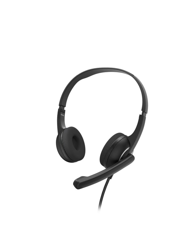 Black Hama gaming headset with microphone, plug-and-play design for game consoles, featuring adjustable headband and cushioned ear cups.