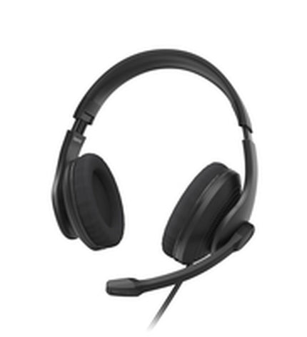 Hama Gaming Headset with microphone in black, designed for plug and play on game consoles, featuring over-ear cups and adjustable headband.