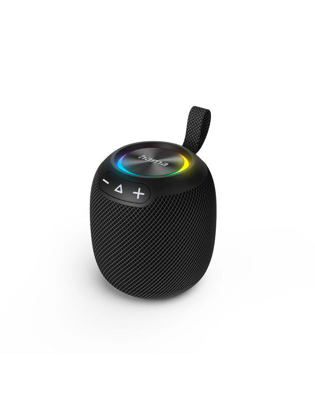 Hama 00188234 black 16W speakers for audio and hi-fi systems, compact electronic audio equipment with modern design.