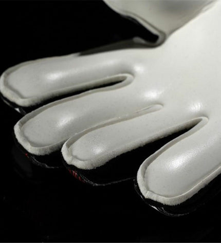 Uhlsport Powerline Soft Flex goalkeeper gloves in black for adults, designed for football and outdoor sports.