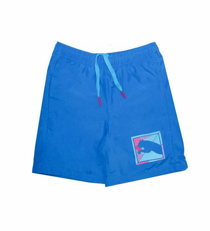 Puma men's blue swim shorts for sport and outdoor watersports, with a comfortable fit and quick-dry fabric.