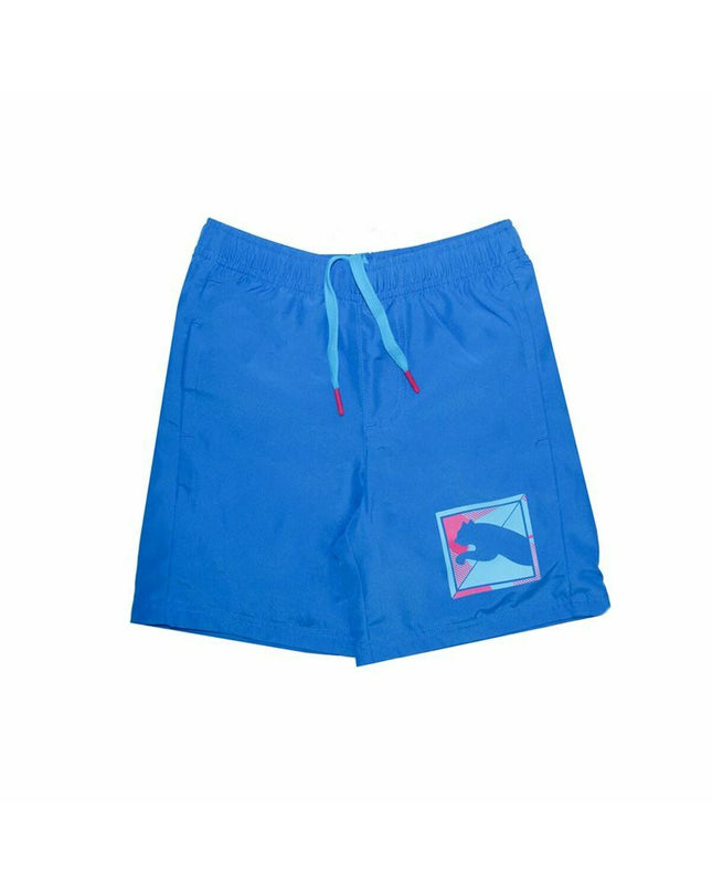 Puma men's blue swim shorts for sport and outdoor watersports, with a comfortable fit and quick-dry fabric.