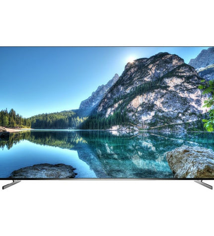 Metz 55MOC9010Y 55-inch Full HD OLED Smart TV displaying vibrant colors and slim design in a modern living room setting.