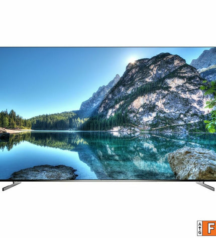 Metz 55MOC9010Y Full HD 55-inch OLED smart TV displaying a vivid screen with sleek black bezels.