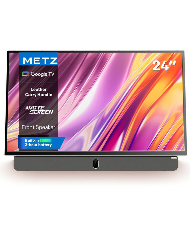 Metz Smart TV 24MPE7000Z 24-inch Full HD TV with zwart frame, WiFi, Google TV, HDR, electronic home entertainment device