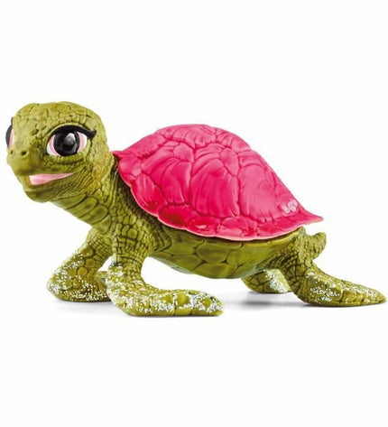Schleich 70759 Schildpad actiefiguur, speelgoed en poppen en actiefiguren, gedetailleerde plastic schildpad voor kinderpret