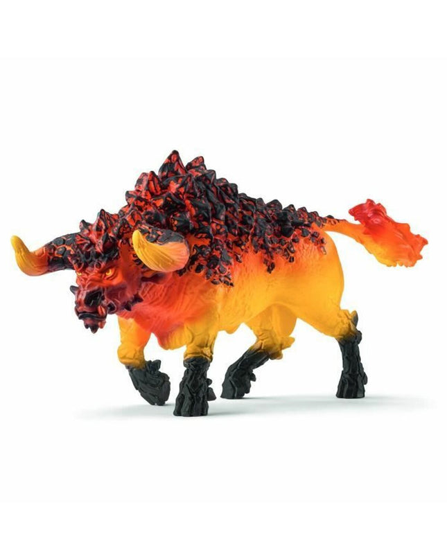 Schleich Fire Bull action figure, detailed toy figurine from the Schleich playset, suitable for imaginative play and collection.
