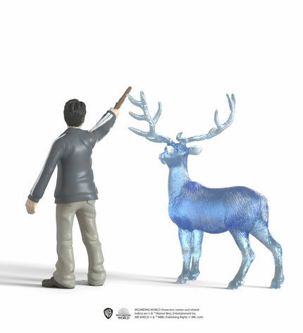 Schleich Harry Potter action figure with Patronus toy set, detailed wizard and magical creature collectibles for play and display.