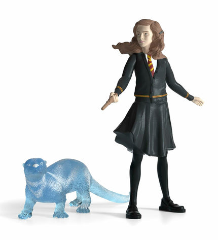 Schleich Hermione action figure with her Patronus from Harry Potter, detailed toy doll for imaginative play.