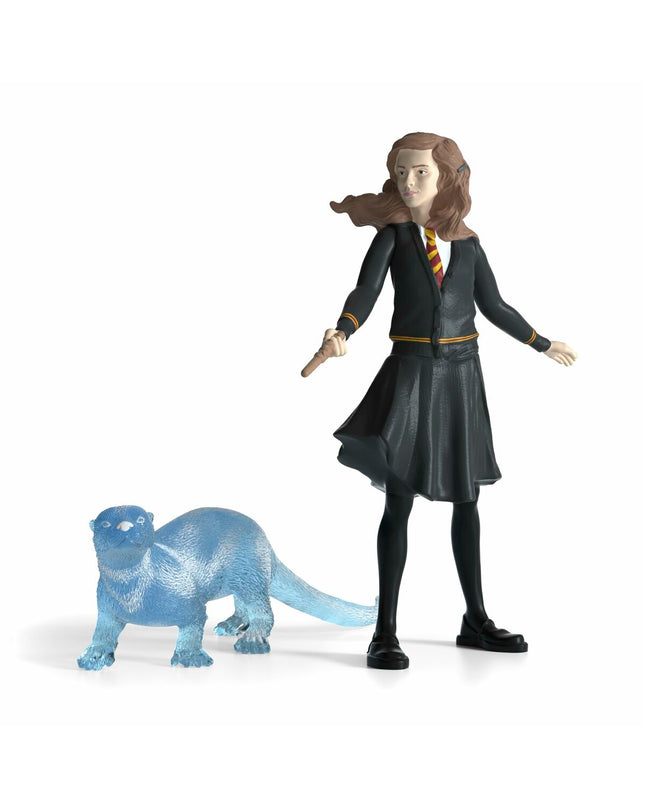 Schleich Hermione action figure with her Patronus from Harry Potter, detailed toy doll for imaginative play.