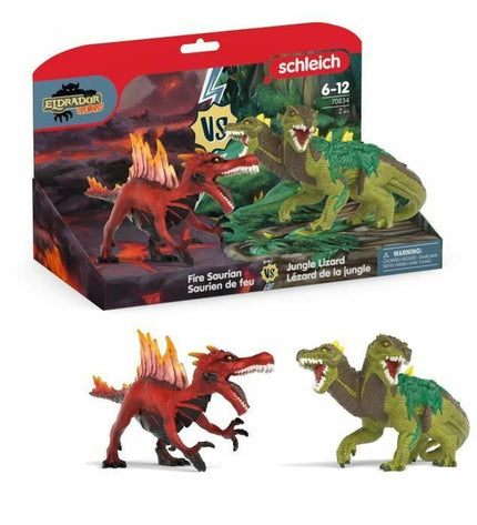 Schleich Eldrador actiefiguur from speelgoed en games, detailed plastic dinosaur figure with vibrant colors and textured surface.