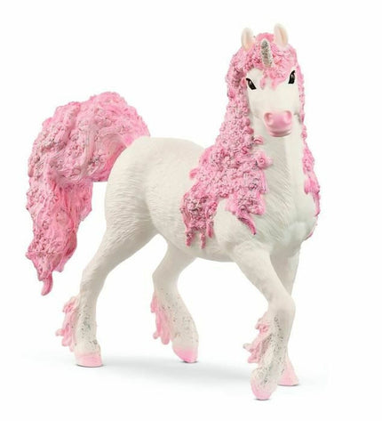 Schleich Flowery Unicorn Mare action figure, detailed toy unicorn with colorful floral designs, part of Schleich playset.
