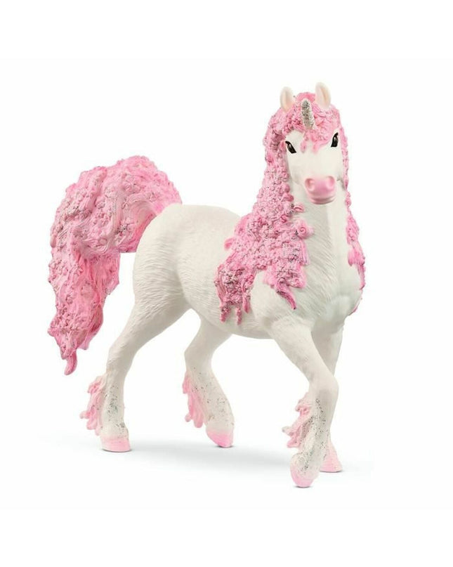 Schleich Flowery Unicorn Mare action figure, detailed toy unicorn with colorful floral designs, part of Schleich playset.