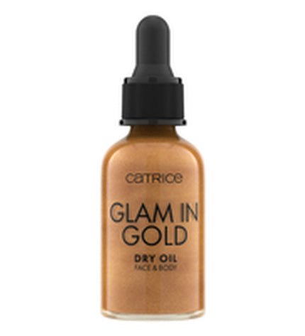 Catrice GLAM IN GOLD nutritional supplement bottle, 30 ml, in gold packaging, part of health and personal care vitamins and minerals.