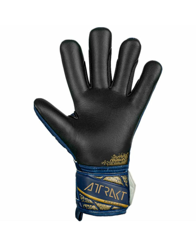 Reusch Keeperhandschoenen Attrakt Freegel blauw voor volwassenen, sport en outdoor voetbal, met grip en padding voor keepers.