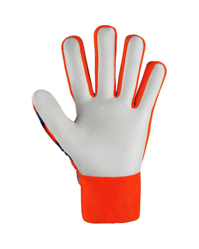 Reusch Keeperhandschoenen Attrakt Solid Oranje for soccer goalkeeping, featuring padded palms and durable orange design.