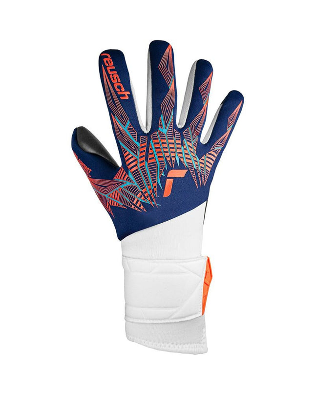 Reusch Keeperhandschoenen Pure Contact Silver Blauw voor volwassenen, sport en outdoor voetbal, handschoenen met grip en bescherming