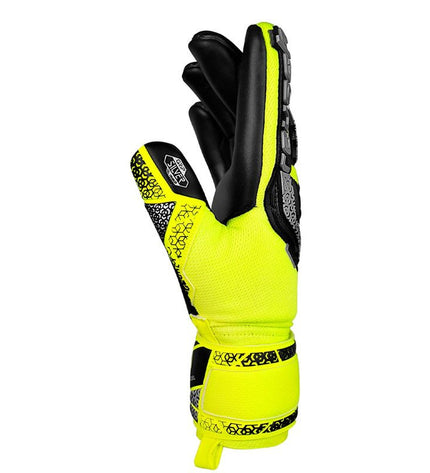 Reusch Keeperhandschoenen Attrakt Freegel geel, sport en outdoor voetbal handschoenen with flexible design and vibrant yellow color.