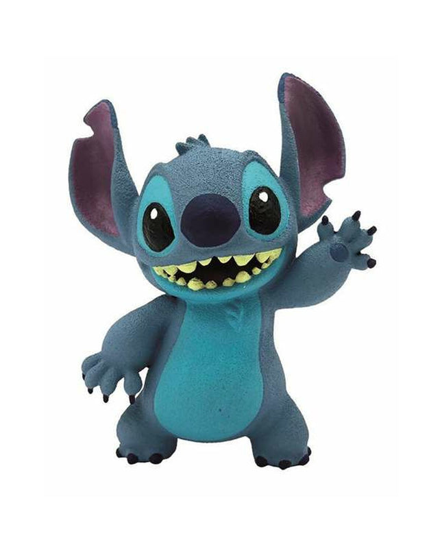 Stitch action figure from Disney's Stitch toy and game collection, detailed plush toy with vibrant colors and expressive face.