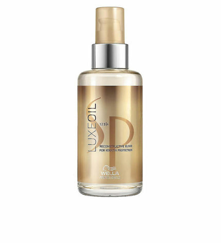 System Professional Sp Luxe Oil multivitamin treatment bottle, 100 ml, for health and personal care with nourishing formula.
