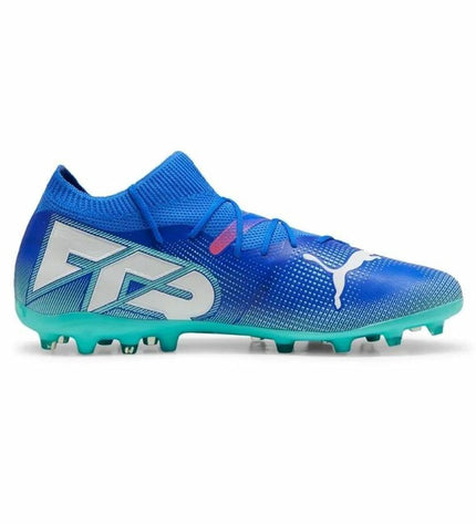 Puma Future 7 Match MG adult soccer cleats, sport outdoor football shoes with textured outsole and modern design.