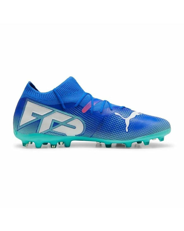 Puma Future 7 Match MG adult soccer cleats, sport outdoor football shoes with textured outsole and modern design.