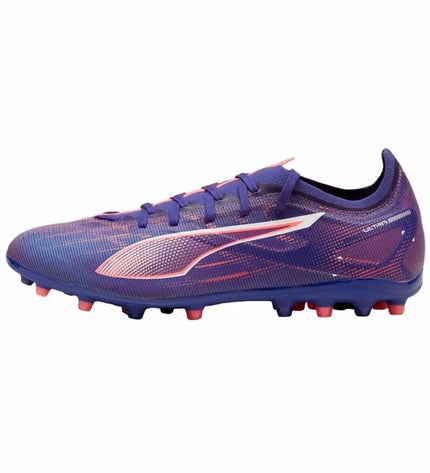 Purple Puma Ultra 5 Match MG adult football shoes for outdoor soccer, featuring sport and outdoor design.