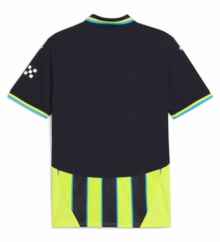 Puma Manchester City 24/25 replica men's short-sleeve football T-shirt, sport and outdoor apparel, blue with team logo.