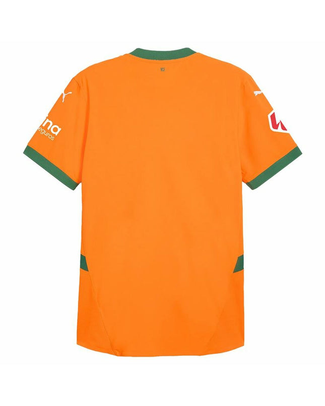 Puma Valencia C.F. men's short-sleeve football T-shirt, sport and outdoor, featuring team logo and vibrant colors.