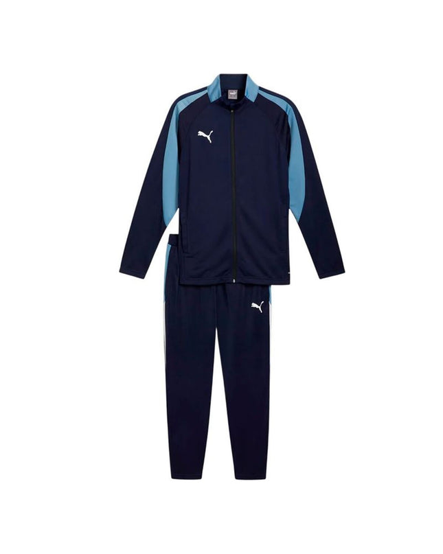 Marine blue Puma Individualliga Track training suit for adults, designed for sport and outdoor football activities.