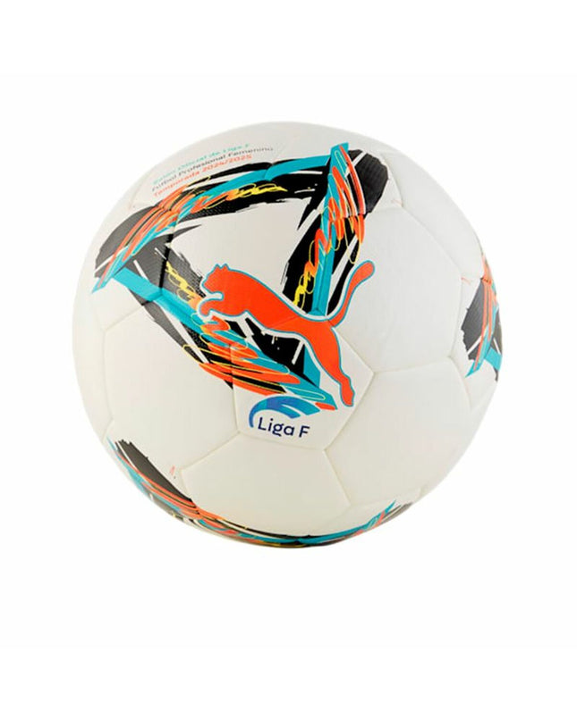 Puma Orbita Liga F Hyb Wit football for outdoor sports, size 5, with Puma branding and textured surface.