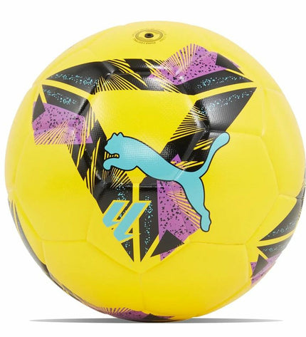 Yellow Puma Orbita Laliga 1 football for size 5, designed for sport and outdoor play.